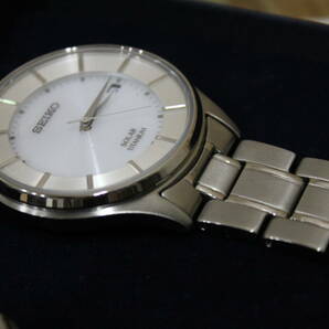 TH04269 SEIKO V157-0BX0 V137-0CS0 ペアウォッチ ソーラー 腕時計 未使用品の画像10