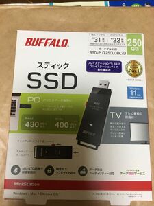 外付けSSD スティック型 250GB ブラック 