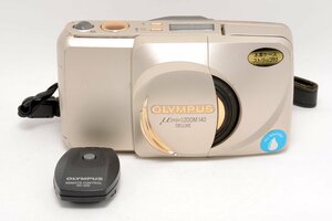 【良品】OLYMPUS オリンパス μ zoom 140 DELUXE リモコン付属 コンパクトフィルムカメラ #4423