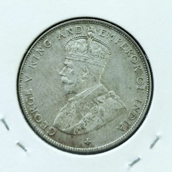 海峡植民地 イギリス領 ジョージ5世 50セント 1920年 銀貨 イギリス 貿易銀 古銭 コイン