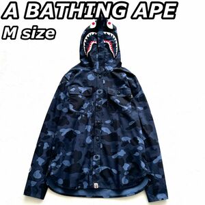 A BATHING APE アベイシングエイプ エイプ カモ シャーク カモフラ シャツジャケット