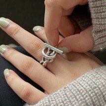 チェーンリング　シルバー925 チェーン 指輪 シルバーリング マンテルリング　人気　韓国　プレゼント　_画像4