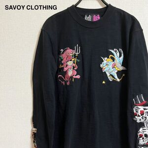 SAVOY CLOTHING 刺繍 ロンＴ