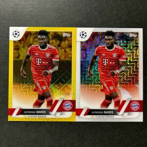 150枚限定 アルフォンソデイビス 2023 Topps UEFA Champions League Japan Edition Alphonso Davies Yellow&Base Mojo Refractor