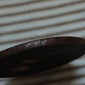 【武具小道具】日本刀装具 蝸牛 高彫金象嵌鐔 名品の画像3