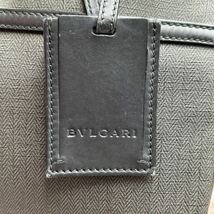 『美品』BVLGARI ブルガリ ウィークエンド ビジネスバッグ ブリーフケース トート ショルダー 2way可 レザー グレー ブラック 黒 メンズ _画像9