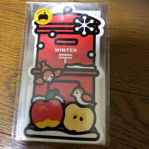 ポスト型はがき　冬　2012年　雪うさぎ　　非売品　WINTER　りんご　ご当地フォルム　ポストカード