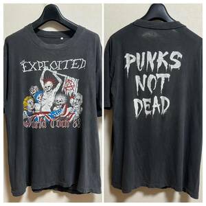 80s EXPLOITED Tシャツ L 大きめ PUNKS NOT DEAD ツアーTシャツ バンドTシャツ バンT ヴィンテージ パンク ハードコア エクスプロイテッド