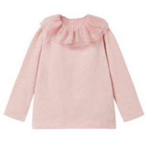 ☆ZARA☆チュールビブカラートップス☆キッズ　子供服 カットソー トップス 長袖 Tシャツ