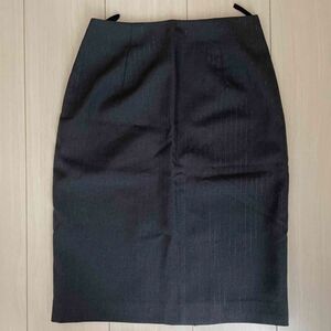 【新品未使用】オフィス スーツ ストライプ スカート グレー 61cm