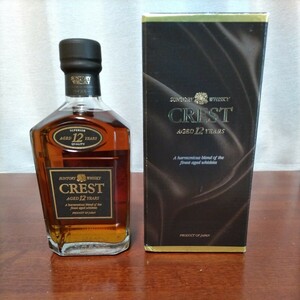 サントリー クレスト ウイスキー　平成元年モデル SUNTORY CREST 古酒 700ml　箱付き 黒キャップ