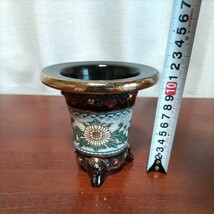 桐箱 京楽焼　万年青鉢　太鼓胴　縁縄　一水　利山　一角　セッコク　アガベ　富貴蘭 塊根植物　縁起物　骨董　盆栽_画像3