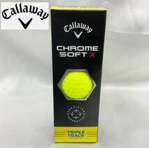 【新品】キャロウェイ Callaway CHROME SOFT X ゴルフボール 3個セット GOLF(C1173)_画像1