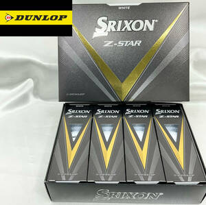 【新品】DUNROP SRIXON Z−STARゴルフボール 1ダース12個セット ホワイト スリクソン ダンロップ(C1172)