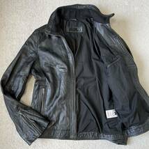 Lサイズ Liugoo Leathers 【魅力の皺加工】リューグーレザーズ シングル ライダース ラムレザージャケット 本革 羊革 ブルゾン アウター_画像1