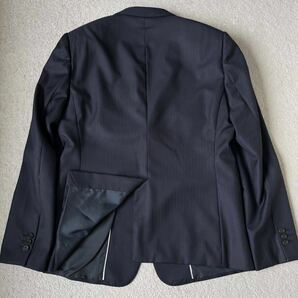 XXLサイズ 極美品 EMPORIO ARMANI エンポリオアルマーニ 黒タグ スーツ DAVIDLINE セットアップ ネイビー テーラード ジャケット シングル の画像5