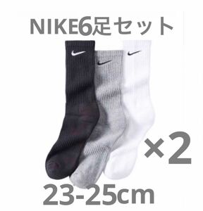 ナイキ NIKE エブリデイ Everyday クルーソックス マルチ　6足　M SX7664 964