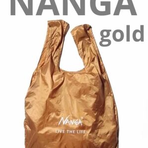 ナンガ NANGA ポケッタブル エコバッグ ゴールド　gold POCKETABLE ECO BAG LIVE THE LIFE