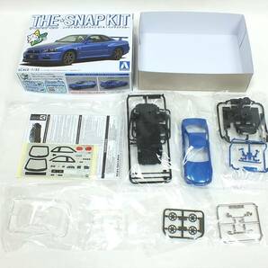 ■新品未組立■アオシマ プラモデル 1/32 ザ・スナップキット 11-A■ニッサン R34 スカイライン GT-R ベイサイドブルー■楽プラ 接着剤不要の画像8