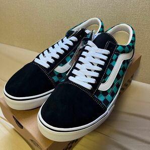 ※値下げ★送料込【未使用】VANS バンズ オールドスクール V36CF 黒×緑チェック 希少27.5cm 廃番カラー