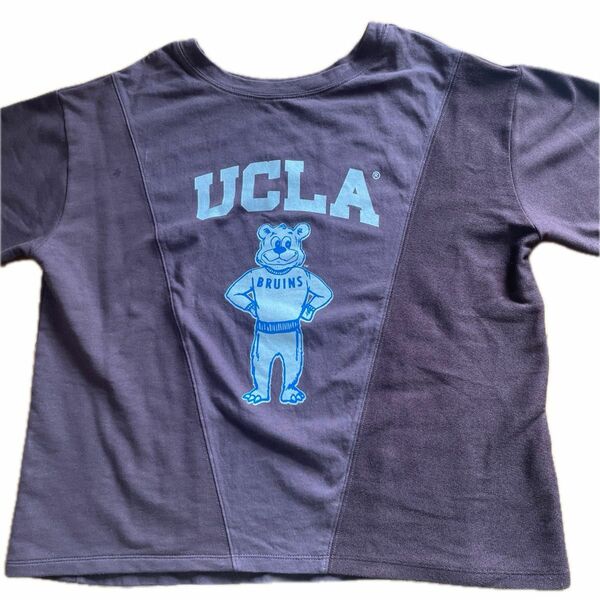 Tシャツ　ブラウン　UCLA 古着加工　お洒落なTシャツ　