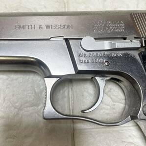 WA ウエスタンアームズ S&W M6906 ショーティ40 P9002 クロームシルバ ASGK刻印 ガスガン J1の画像3