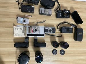 Canon フィルムカメラ コンパクトカメラ まとめて セット 12点 バッテリーグリップ レンズ など 状態不明 同梱可