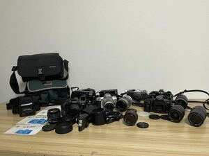 Minolta ミノルタ フィルムカメラ レンジファインダー まとめ売り 8台 レンズ6台まとめて カメラ 状態不明 同梱可