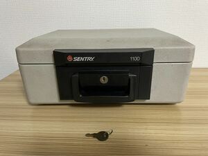 Sentry Safe портативный сейф портативный выдерживающий огонь шкаф для хранения 1100 ключ 1 шт. б/у мощный bok выдерживающий огонь устойчивый грудь водонепроницаемый сейф цент Lee safe 