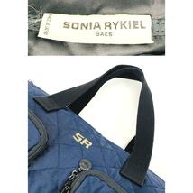 ヴィンテージ SONIA RYKIEL ソニアリキエル ボストンバッグ ネイビー ナイロン キルティング_画像10