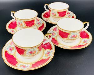 1970年代 ノリタケ(NORITAKE) スタジオコレクション ティーカップ 4客揃 アンティーク 当時物