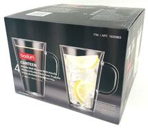 BODUM ボダム グラス コップ マグカップ CANTEEN ダブルウォールグラス 400ml 4個セット 保温保冷性 二重構造 食洗器可【新品未使用品】_画像1