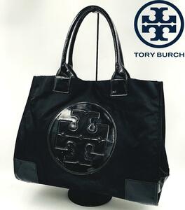 TORY BURCH トリーバーチ エラ トートバッグ エナメル×ナイロン