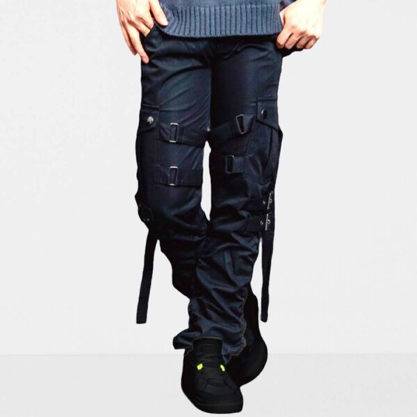【新品未使用】ボンテージパンツ L ファッション V系 闇 ヴィジュアル系 黒 ブラック 韓国 パンツ おしゃれ