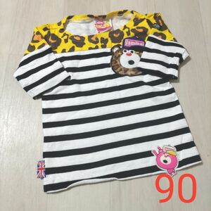 ・　JAM〈ジャム〉　半袖Tシャツ　アニマル柄　ボーダー　90サイズ　美品　綿100%　