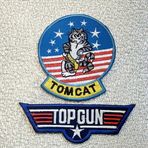 トムキャット トップガン ワッペン★ミニタリー ワッペン★TOMCAT/TOPGUN★縫い付けるタイプ★★☆bzaif★CLO0414-100★504