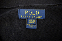 Y-7190★美品★POLO RALPH LAUREN ポロ ラルフローレン★正規品ロゴ刺繍 ネイビー コットンニット カーディガン セーター L（14-16） 160cm_画像4