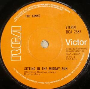 英シングル●THE KINKS／Sitting In The Midday Sun　1973年発売LP『プリザベーション・アクト1』収録