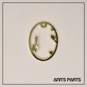 ◆Ann's Parts◆　cha04_11.メタルチャーム　楕円カラワク