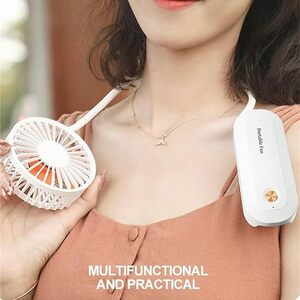  new goods mobile electric fan multifunction 3WAY handy fan light weight neck .. electric fan powerful sending manner 1 pcs 3 position high capacity neck .. small of the back .. in stock desk hands free 