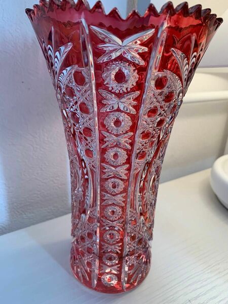 クリスタルガラス花瓶 