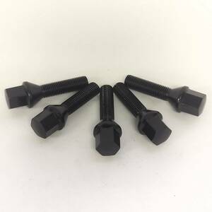  lag bolt M12xP1.5 17HEX neck under 40mm taper black 5 pcs set new goods Benz Audi BMW Volkswagen Opel etc. (1813) special price goods 