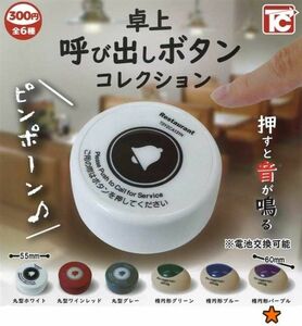 【シークレット品】ガチャ 卓上呼び出しボタン コレクション (楕円形パープル)