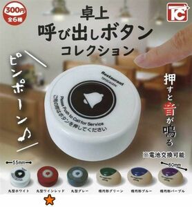 【シークレット品】ガチャ 卓上呼び出しボタン コレクション (丸型ワインレッド)