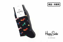 送料無料★新品｜未使用｜ハッピーソックス｜happy socks｜クルー丈カジュアルソックス｜ドッグ柄｜Puppy Love Sock｜10217020_画像1