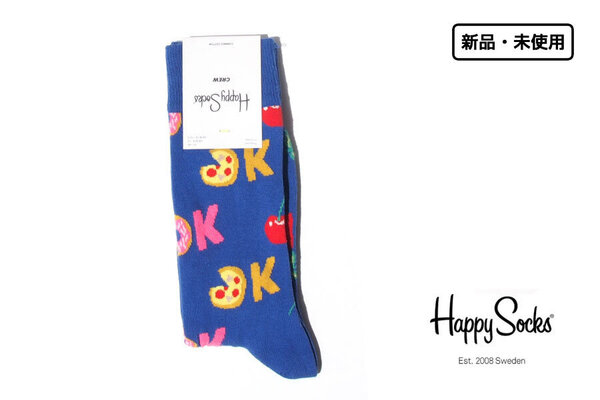 送料無料★新品|未使用|ハッピーソックス|happy socks|クルー丈カジュアルソックス|Its Ok Sock|10211059