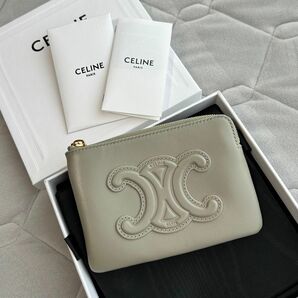 《新品》 CELINE コインケース グレー