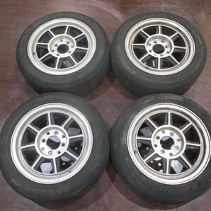 中古★HAYASHI RACING STREET 14インチ タイヤ＆ホイール4本セット★155/65R14★+38/6J/100/4穴★ハヤシレーシングストリートの画像1