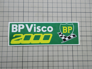 7394 【 即決・定額・同梱包可能】★有名　レア　BP VISCO 2000 - 自動車　石油　オイル潤滑剤 ☆ヴィンテージ ステッカー ☆ ◆