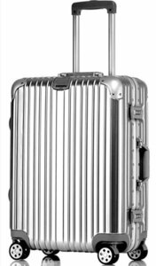 高品質★軽量アルミニウムキャリーバッグ　スーツケース　キャリーケース　20インチ　シルバー